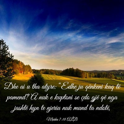 Picture 03 - Marku 7:18 ALB - Dhe ai u tha atyre: “Edhe ju qënkeni kaq të - Bible Verse Picture