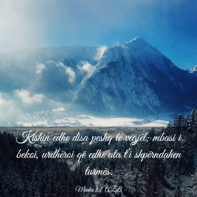 Picture 03 - Marku 8:7 ALB - Kishin edhe disa peshq të vegjël; mbasi i - Bible Verse Picture