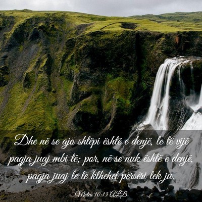 Picture 03 - Mateu 10:13 ALB - Dhe në se ajo shtëpi është e denjë, le të - Bible Verse Picture