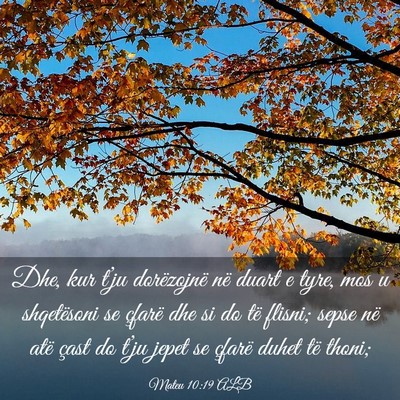 Picture 03 - Mateu 10:19 ALB - Dhe, kur t’ju dorëzojnë në duart e tyre, mos - Bible Verse Picture