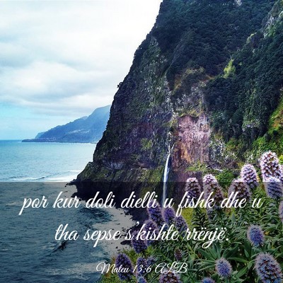 Picture 03 - Mateu 13:6 ALB - por kur doli dielli u fishk dhe u tha sepse - Bible Verse Picture
