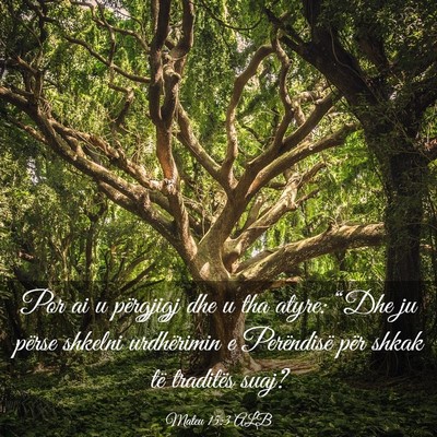 Picture 03 - Mateu 15:3 ALB - Por ai u përgjigj dhe u tha atyre: “Dhe ju - Bible Verse Picture