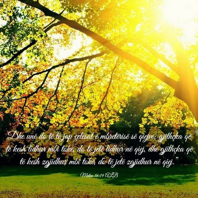 Picture 03 - Mateu 16:19 ALB - Dhe unë do të të jap çelësat e mbretërisë - Bible Verse Picture
