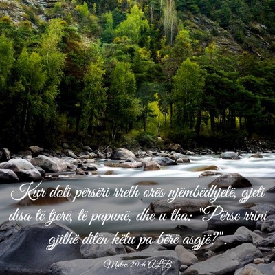 Picture 03 - Mateu 20:6 ALB - Kur doli përsëri rreth orës njëmbëdhjetë, - Bible Verse Picture