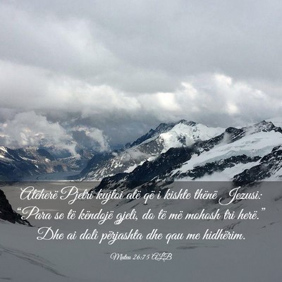 Picture 03 - Mateu 26:75 ALB - Atëherë Pjetri kujtoi atë që i kishte thënë - Bible Verse Picture
