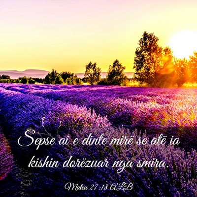 Picture 03 - Mateu 27:18 ALB - Sepse ai e dinte mirë se atë ia kishin - Bible Verse Picture