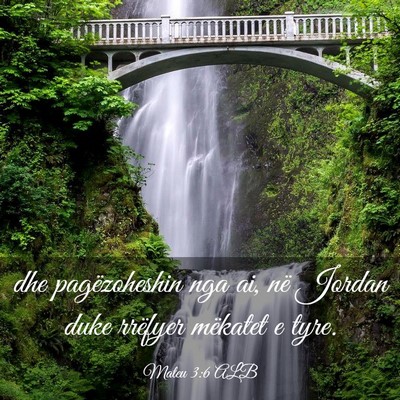 Picture 03 - Mateu 3:6 ALB - dhe pagëzoheshin nga ai, në Jordan duke - Bible Verse Picture