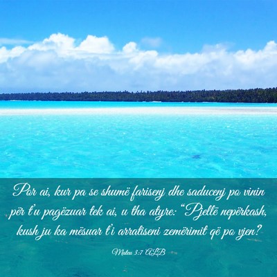 Picture 03 - Mateu 3:7 ALB - Por ai, kur pa se shumë farisenj dhe saducenj po - Bible Verse Picture