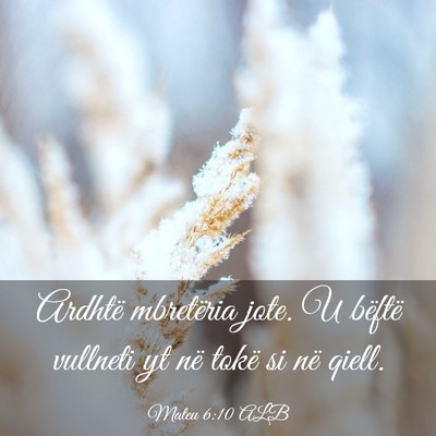 Picture 03 - Mateu 6:10 ALB - Ardhtë mbretëria jote. U bëftë vullneti yt - Bible Verse Picture