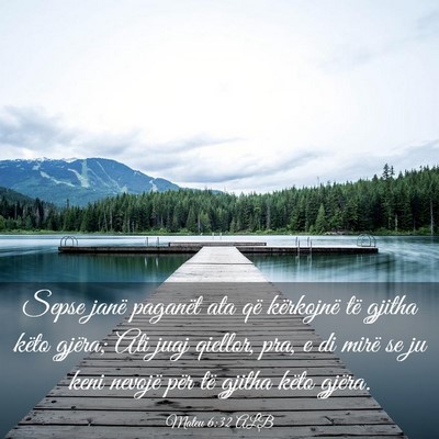 Picture 03 - Mateu 6:32 ALB - Sepse janë paganët ata që kërkojnë të - Bible Verse Picture