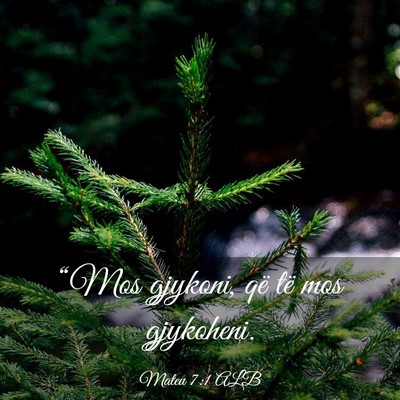 Picture 03 - Mateu 7:1 ALB - “Mos gjykoni, që të mos - Bible Verse Picture