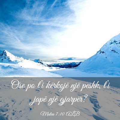 Picture 03 - Mateu 7:10 ALB - Ose po t’i kërkojë një peshk, t’i japë - Bible Verse Picture