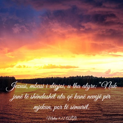 Picture 03 - Mateu 9:12 ALB - Jezusi, mbasi i dëgjoi, u tha atyre: “Nuk - Bible Verse Picture