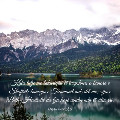 Picture 03 - Mikea 1:11 ALB - Kalo tutje me lakuriqësi të turpshme, o banore - Bible Verse Picture