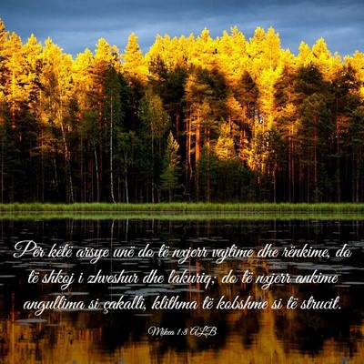 Picture 03 - Mikea 1:8 ALB - Për këtë arsye unë do të nxjerr vajtime dhe - Bible Verse Picture