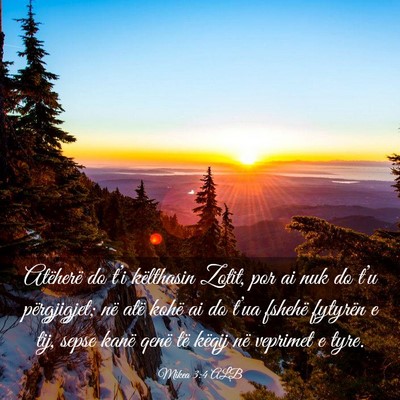 Picture 03 - Mikea 3:4 ALB - Atëherë do t’i këlthasin Zotit, por ai nuk - Bible Verse Picture