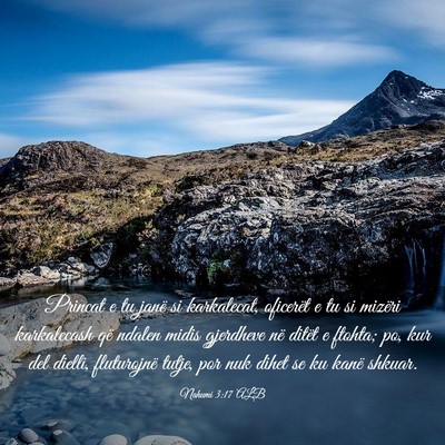 Picture 03 - Nahumi 3:17 ALB - Princat e tu janë si karkalecat, oficerët e tu - Bible Verse Picture