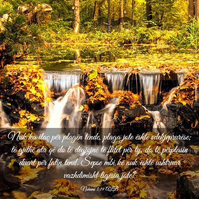 Picture 03 - Nahumi 3:19 ALB - Nuk ka ilaç për plagën tënde, plaga jote - Bible Verse Picture