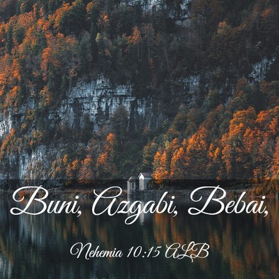 Picture 03 - Nehemia 10:15 ALB - Buni, Azgabi, - Bible Verse Picture