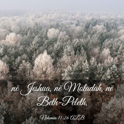 Picture 03 - Nehemia 11:26 ALB - në Jeshua, në Moladah, në - Bible Verse Picture