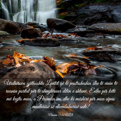 Picture 03 - Nehemia 13:22 ALB - Urdhërova gjithashtu Levitët që të - Bible Verse Picture