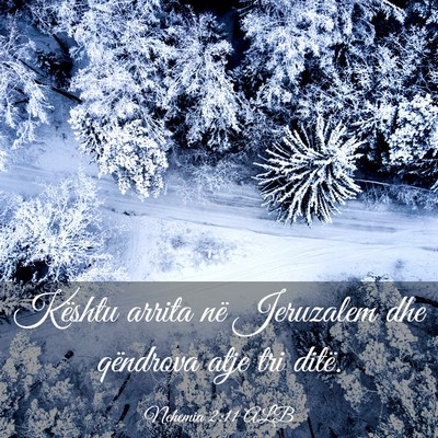 Picture 03 - Nehemia 2:11 ALB - Kështu arrita në Jeruzalem dhe qëndrova atje - Bible Verse Picture