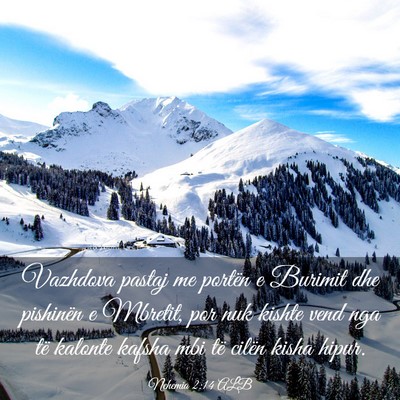 Picture 03 - Nehemia 2:14 ALB - Vazhdova pastaj me portën e Burimit dhe - Bible Verse Picture