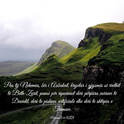 Picture 03 - Nehemia 3:16 ALB - Pas tij Nehemia, bir i Azbukut, kryetar i - Bible Verse Picture