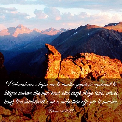Picture 03 - Nehemia 5:16 ALB - Përkundrazi i hyra me të madhe punës së - Bible Verse Picture