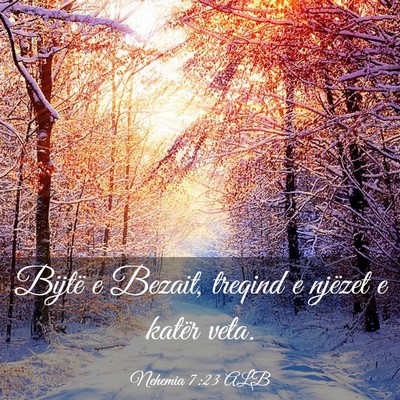 Picture 03 - Nehemia 7:23 ALB - Bijtë e Bezait, treqind e njëzet e katër - Bible Verse Picture
