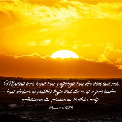 Picture 03 - Nehemia 9:34 ALB - Mbretërit tanë, krerët tanë, priftërinjtë - Bible Verse Picture
