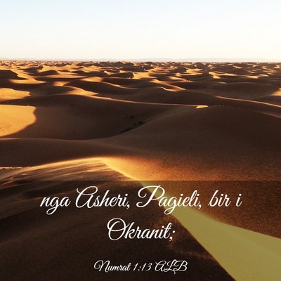 Picture 03 - Numrat 1:13 ALB - nga Asheri, Pagieli, bir i - Bible Verse Picture