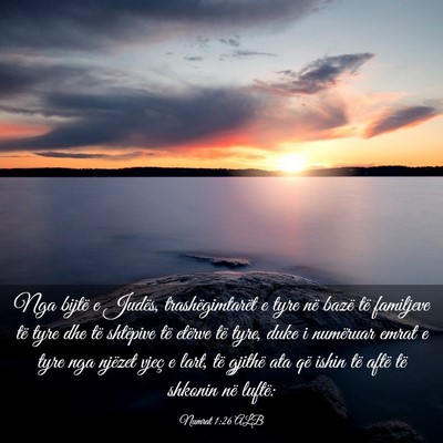 Picture 03 - Numrat 1:26 ALB - Nga bijtë e Judës, trashëgimtarët e tyre në - Bible Verse Picture