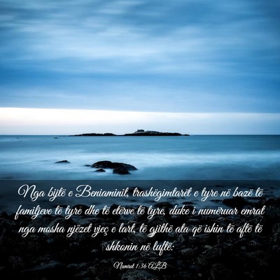 Picture 03 - Numrat 1:36 ALB - Nga bijtë e Beniaminit, trashëgimtarët e tyre - Bible Verse Picture