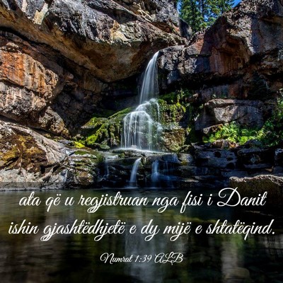 Picture 03 - Numrat 1:39 ALB - ata që u regjistruan nga fisi i Danit ishin - Bible Verse Picture