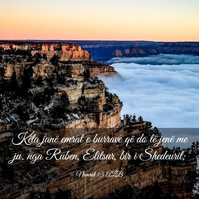 Picture 03 - Numrat 1:5 ALB - Këta janë emrat e burrave që do të jenë me - Bible Verse Picture