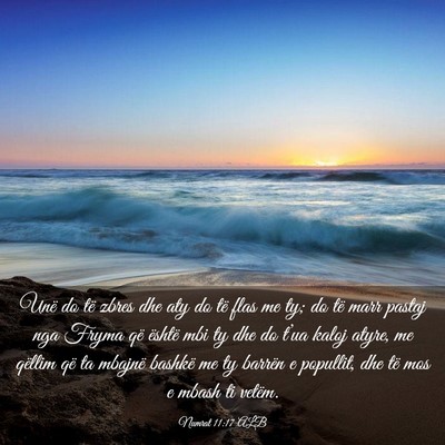 Picture 03 - Numrat 11:17 ALB - Unë do të zbres dhe aty do të flas me ty; do - Bible Verse Picture