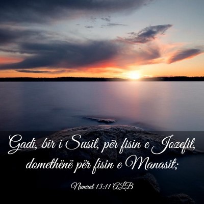 Picture 03 - Numrat 13:11 ALB - Gadi, bir i Susit, për fisin e Jozefit, - Bible Verse Picture