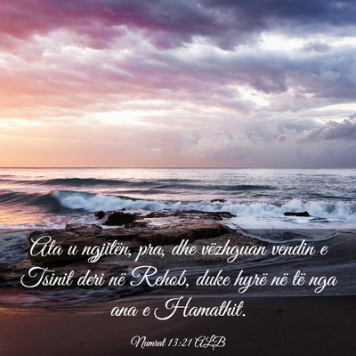 Picture 03 - Numrat 13:21 ALB - Ata u ngjitën, pra, dhe vëzhguan vendin e - Bible Verse Picture