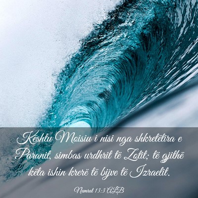 Picture 03 - Numrat 13:3 ALB - Kështu Moisiu i nisi nga shkretëtira e Paranit, - Bible Verse Picture