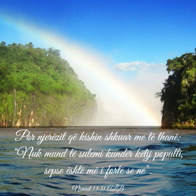Picture 03 - Numrat 13:31 ALB - Por njerëzit që kishin shkuar me të thanë: - Bible Verse Picture