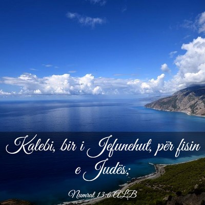 Picture 03 - Numrat 13:6 ALB - Kalebi, bir i Jefunehut, për fisin e - Bible Verse Picture