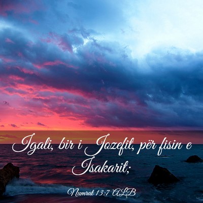 Picture 03 - Numrat 13:7 ALB - Igali, bir i Jozefit, për fisin e - Bible Verse Picture
