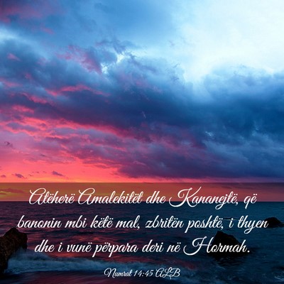 Picture 03 - Numrat 14:45 ALB - Atëherë Amalekitët dhe Kananejtë, që banonin - Bible Verse Picture