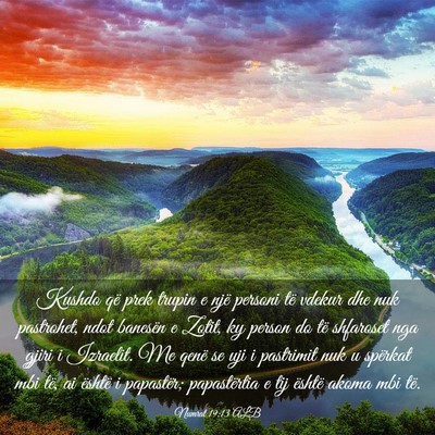 Picture 03 - Numrat 19:13 ALB - Kushdo që prek trupin e një personi të vdekur - Bible Verse Picture
