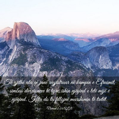 Picture 03 - Numrat 2:24 ALB - Të gjithë ata që janë regjistruar në kampin - Bible Verse Picture