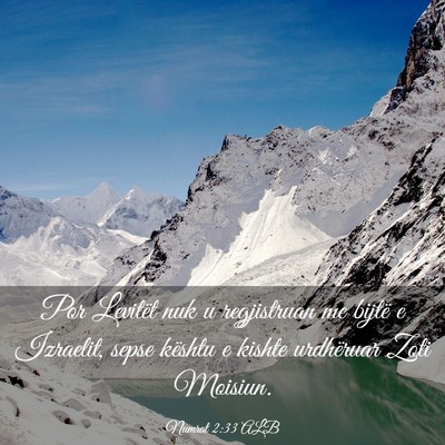 Picture 03 - Numrat 2:33 ALB - Por Levitët nuk u regjistruan me bijtë e - Bible Verse Picture