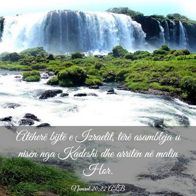 Picture 03 - Numrat 20:22 ALB - Atëherë bijtë e Izraelit, tërë asambleja u - Bible Verse Picture