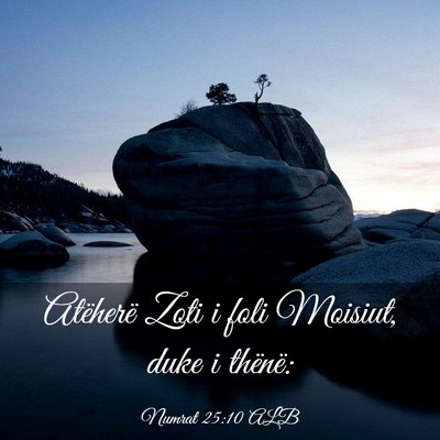 Picture 03 - Numrat 25:10 ALB - Atëherë Zoti i foli Moisiut, duke i - Bible Verse Picture