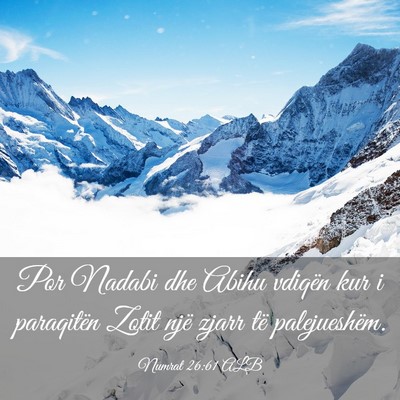 Picture 03 - Numrat 26:61 ALB - Por Nadabi dhe Abihu vdiqën kur i paraqitën - Bible Verse Picture